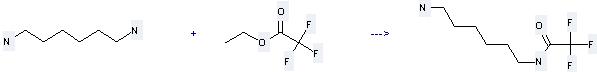 1,6-Hexanediamine can be used to produce N-(6-aminohexyl)trifluoroacetamide at the temperature of -78 - 0 °C